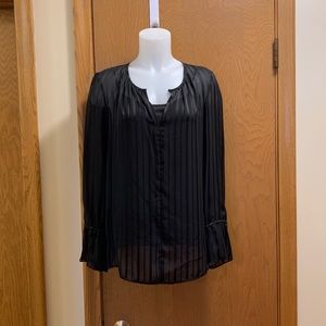 DKNY 100% Silk Twinset | Tank + Sheer Button Down